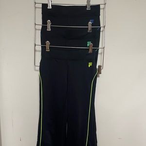Lot of 3 Girls FILA Pants size XS 7 Black